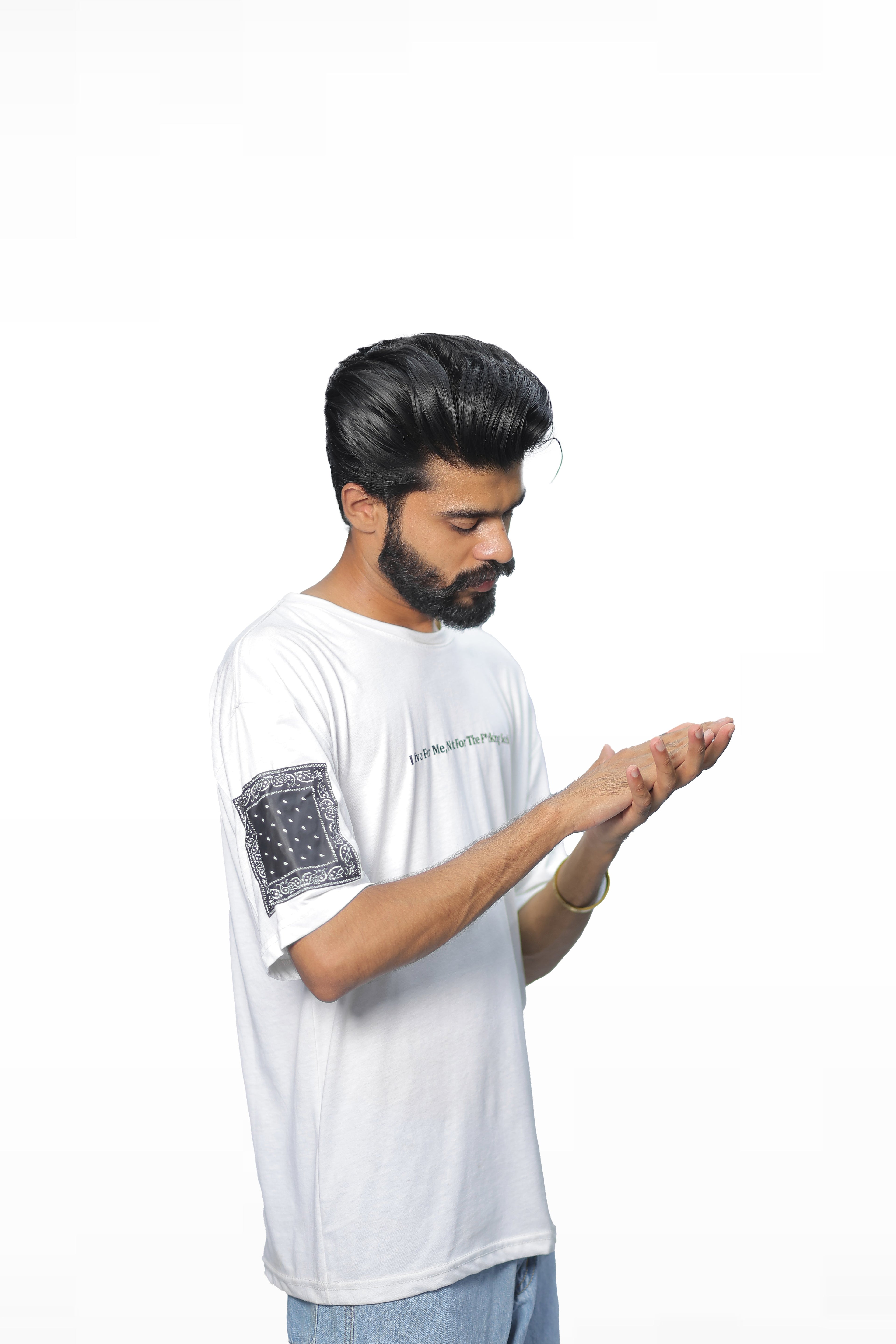 Oversized White Bandana
