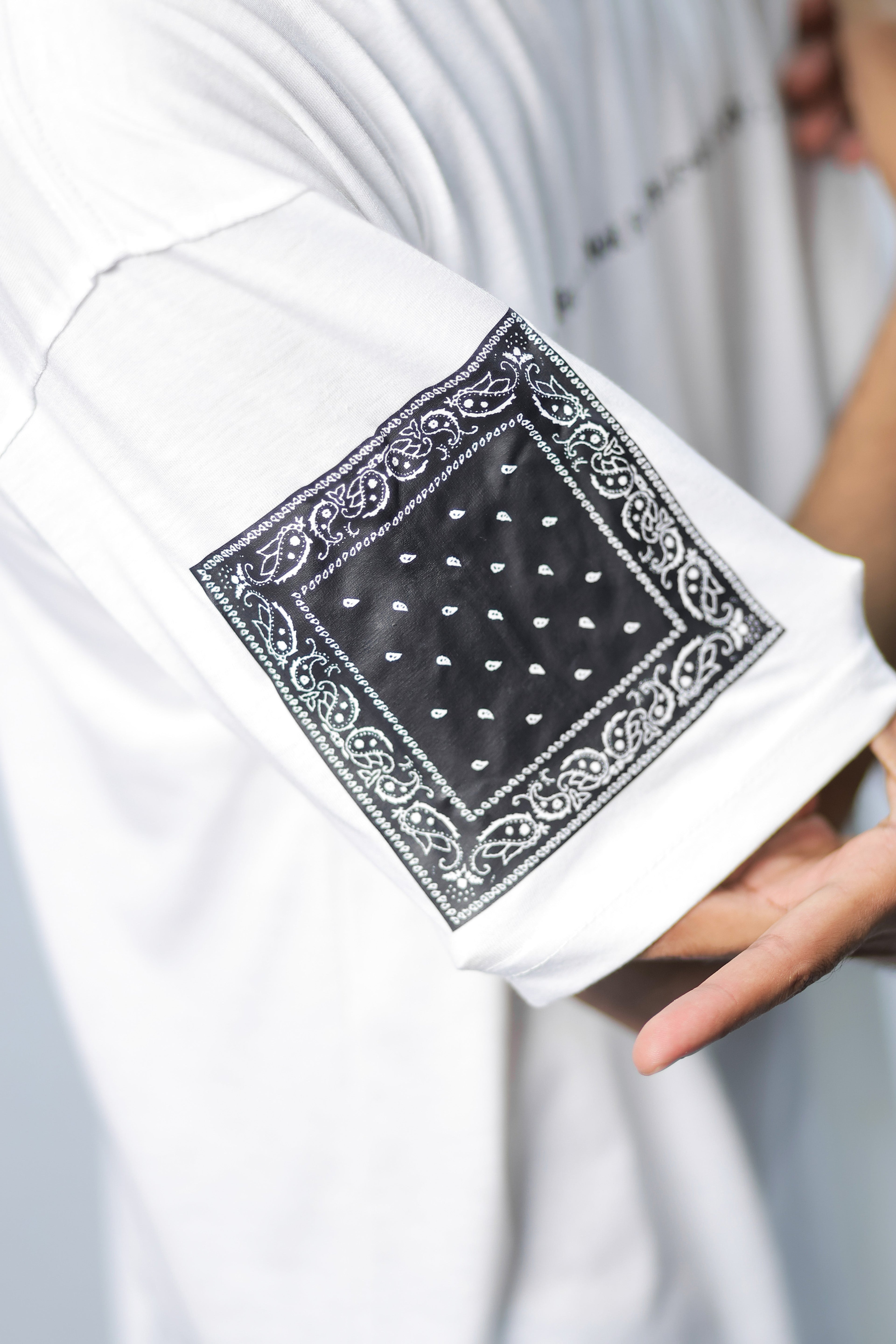 Oversized White Bandana